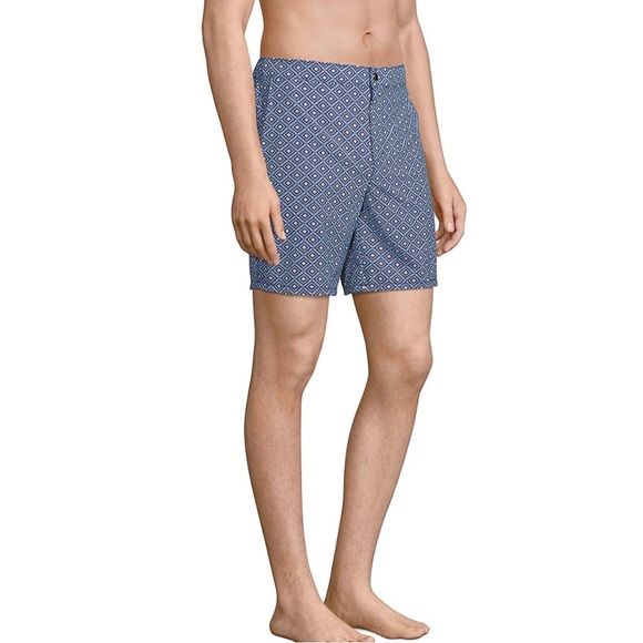 Lands End Men's Lined 7" Hybrid Swim Shorts - Picture 2 of 6